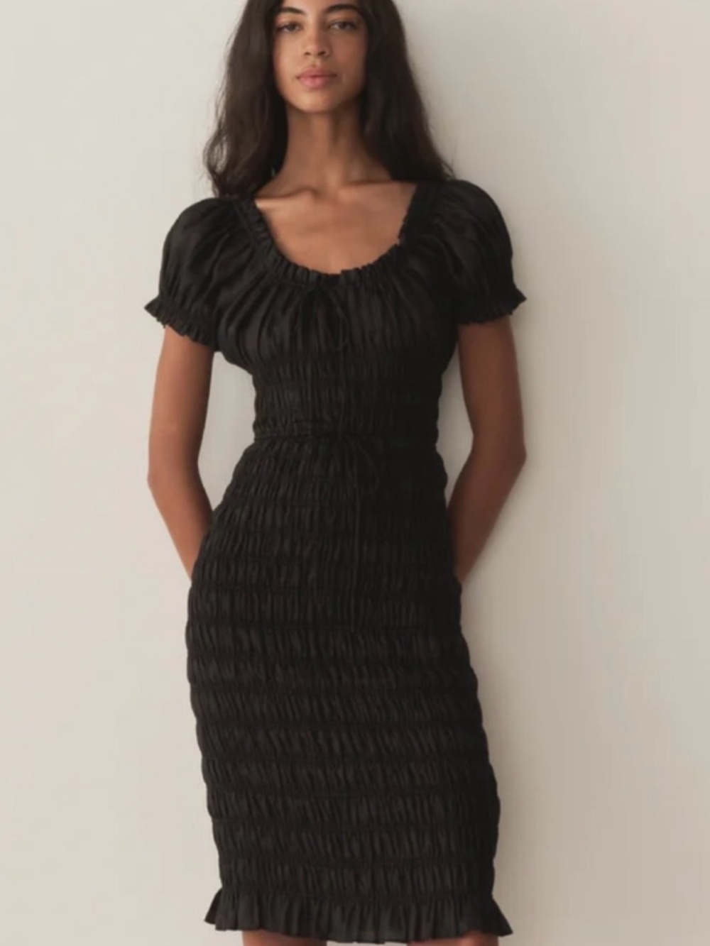 NWT Dôen Rosalynn Tie-Waist Midi Dress